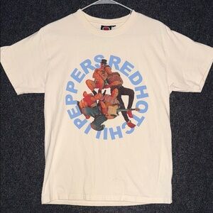 Red Hot Chili Peppers Cream T-Shirt Tour Shirt Medium